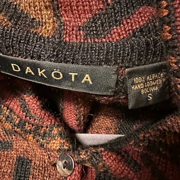 Dakota Hand Loomed 100% Alpaca Cardigan - Picture 3 of 3